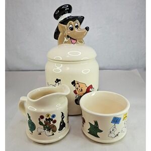 Wade Porcelain Animated Characters Cookie Jar Creamer Sugar Set‎  1996 1997